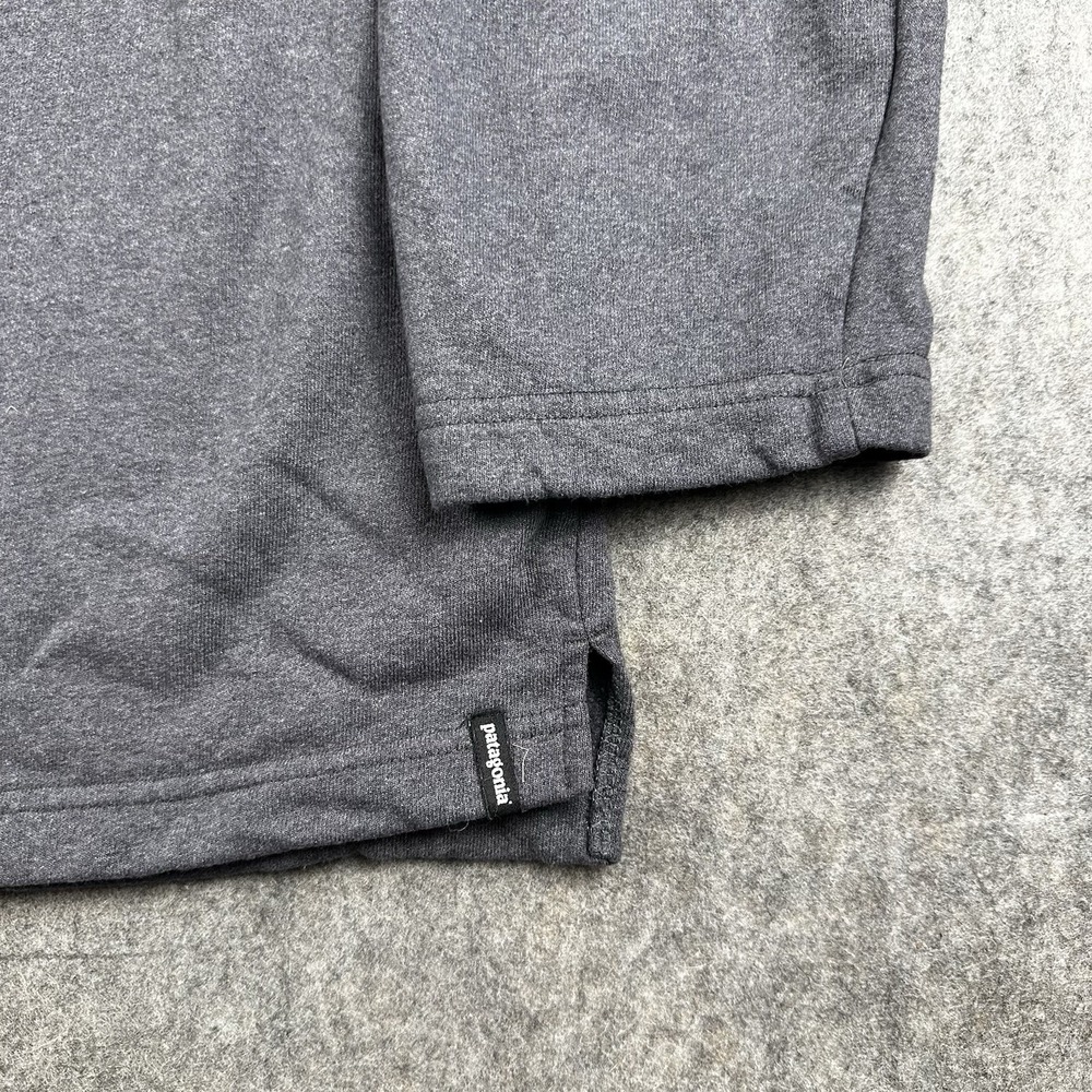 Patagonia Hoodie Men 3XL Gray Sweatshirt Pullover Wildrise Text Logo Recycled - Picture 3 of 10